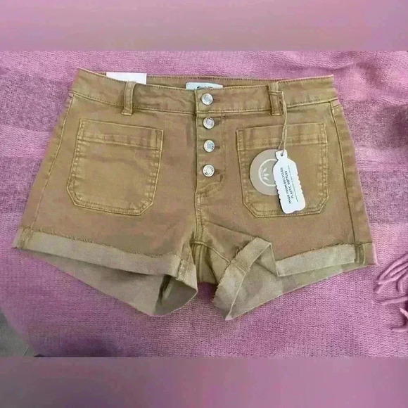 OAT new york mid rise shorts brown color women’s size 27 - Picture 1 of 8